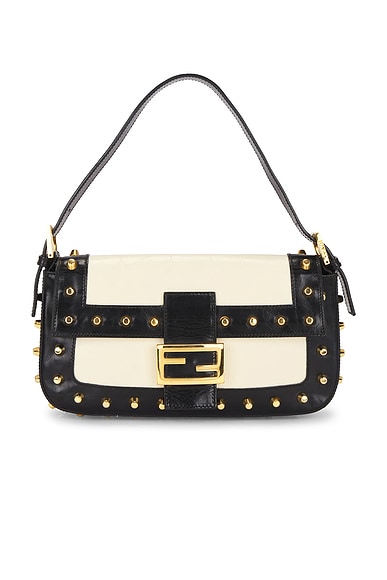 Fendi Studded Baguette Shoulder Bag