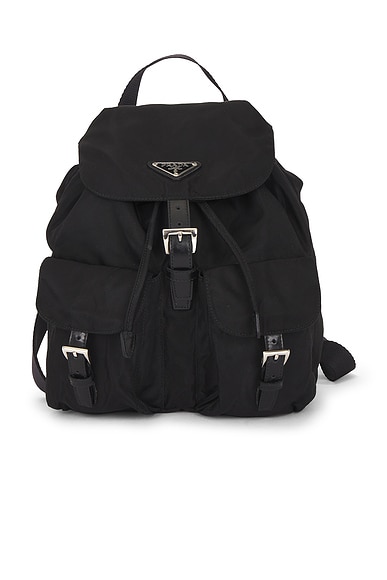 FWRD Renew Prada Tessuto Backpack in Black