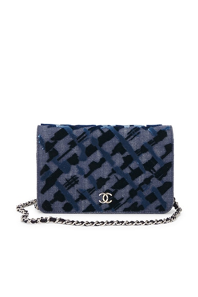 Chanel Denim & Velvet Classic Wallet On Chain