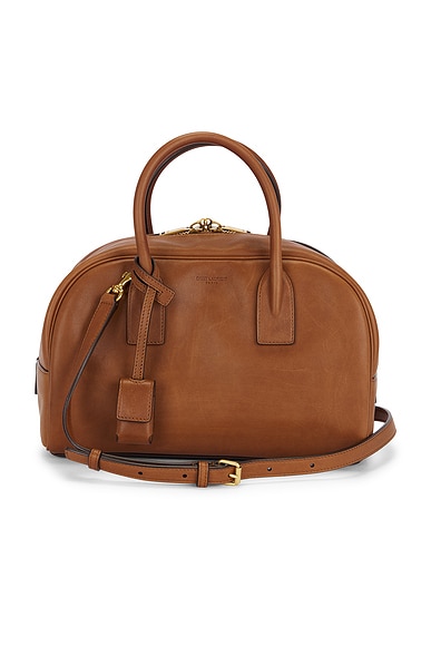 FWRD Renew Saint Laurent Small Boston Bag in Toasted Brown