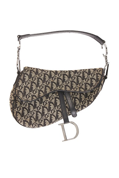 FWRD Renew Dior Trotter Oblique Saddle Bag in Navy