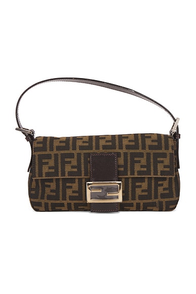 Fendi Zucca Baguette Shoulder Bag