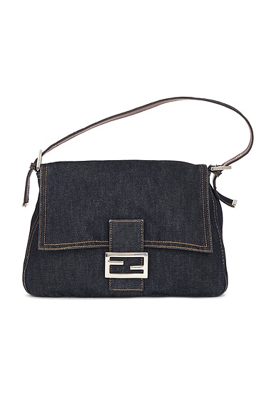 Fendi Zucchino Mama Baguette Shoulder Bag