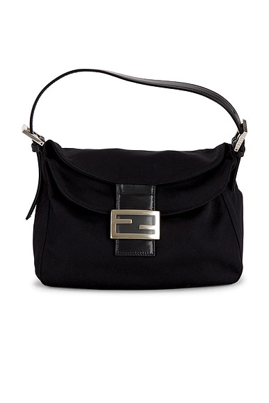 FWRD Renew Fendi Mama Baguette Shoulder Bag in Black