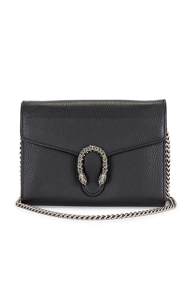 FWRD Renew Gucci Dionysus Wallet On Chain in Black