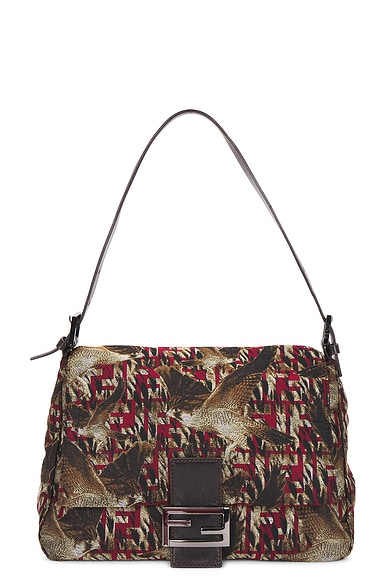 Fendi Zucca Bird Mama Baguette Shoulder Bag
