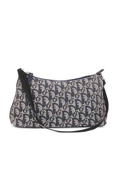 FWRD Renew Dior Trotter Pochette Shoulder Bag in Blue