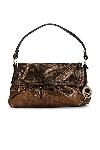 FWRD Renew Fendi Chef Shoulder Bag in Bronze