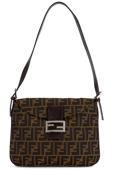 FWRD Renew Fendi Mama Baguette Shoulder Bag in Brown