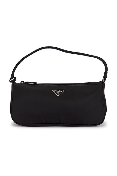 FWRD Renew Prada Tessuto Pouch in Black