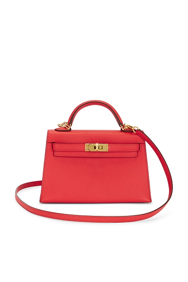 FWRD Renew Hermes Epsom Kelly 20 Handbag in Rouge Tomate