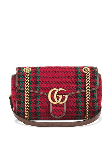 Gucci Tweed GG Marmont Shoulder Bag