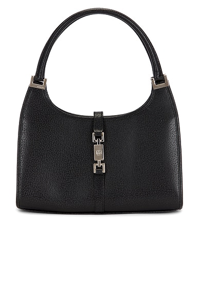 FWRD Renew Gucci Bardot Hobo Bag in Black