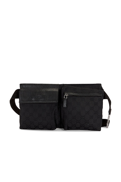 FWRD Renew Gucci GG Belt Bag in Black