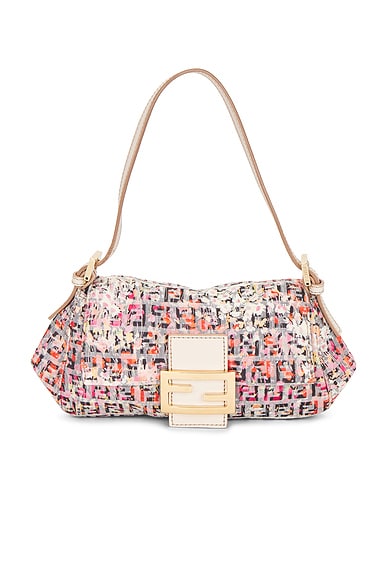 Fendi Floral Zucchino Baguette Shoulder Bag