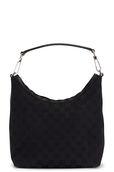 FWRD Renew Gucci Clasp Hobo Bag in Black