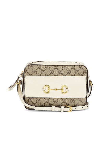 FWRD Renew Gucci Horsebit 1955 Shoulder Bag in Beige