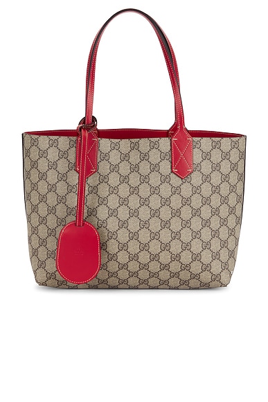 FWRD Renew Gucci Reversible Tote Bag in Beige
