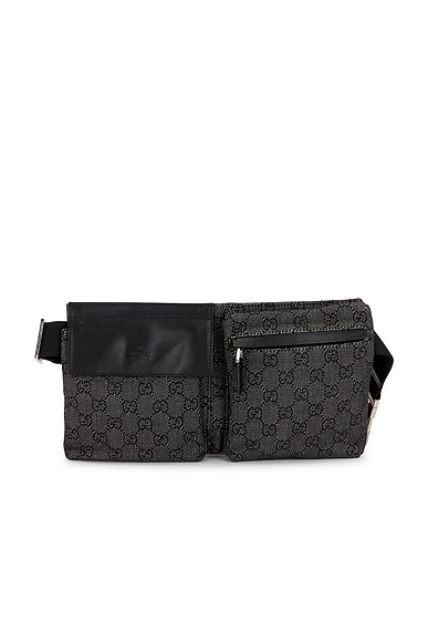 Gucci Denim Double Pocket Belt Bag