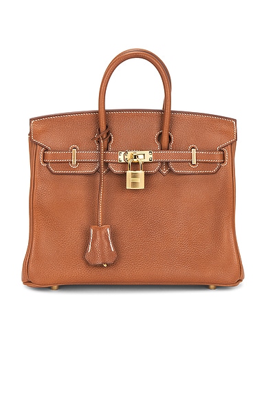 FWRD Renew Hermes Barenia Faubourg Birkin 25 Handbag in Fauve
