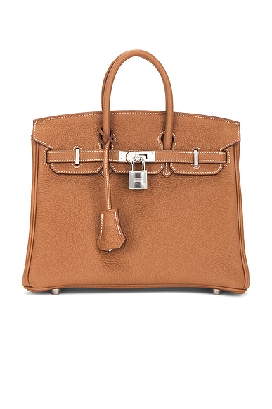 FWRD Renew Hermes Togo Birkin 25 Handbag in Gold