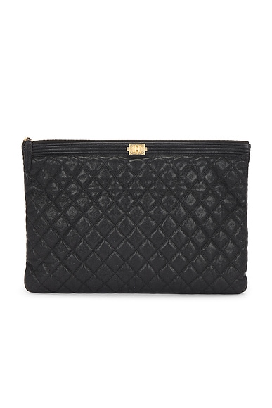 Chanel Caviar Medium Boy O Case Clutch