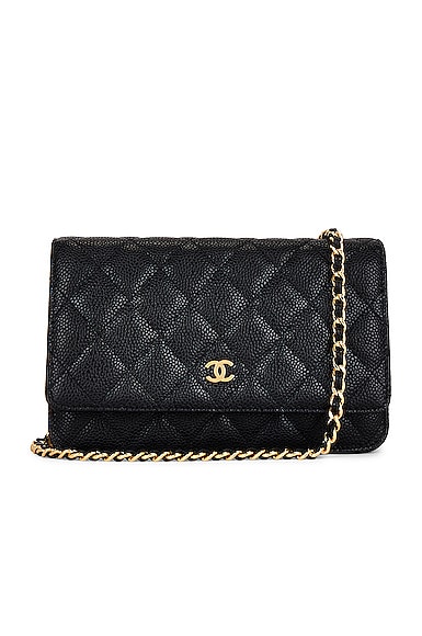 Chanel FWRD Renew Chanel Caviar Chain Shoulder Bag in Black, FWRD