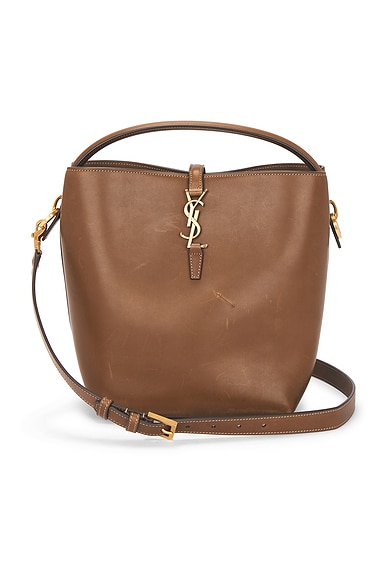 FWRD Renew Saint Laurent Le 37 Bucket Bag in Wood Brown