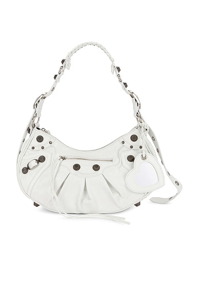 FWRD Renew Balenciaga Small Le Cagole Shoulder Bag in Optic White