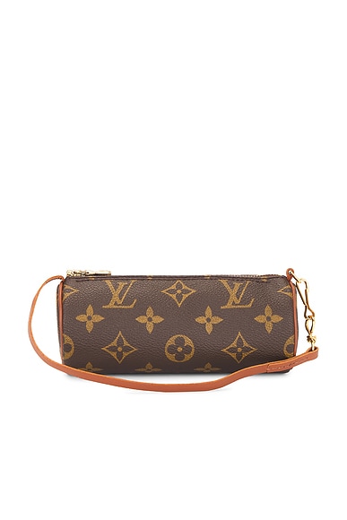 FWRD Renew Louis Vuitton Vintage Monogram Papillon Pochette Shoulder Bag in Brown