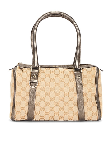 FWRD Renew Gucci Abbey Boston Bag in Beige