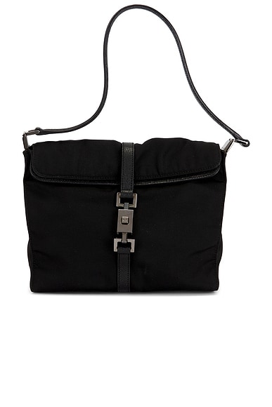 FWRD Renew Gucci Jackie Shoulder Bag in Black