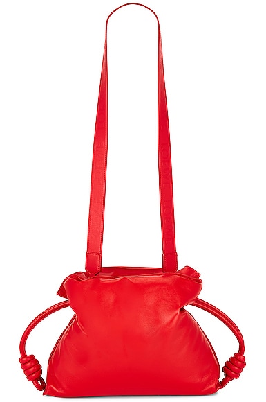 Flamenco Clutch Puffer Bag in Red