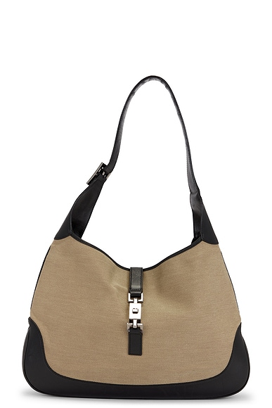 FWRD Renew Gucci Jackie Hobo Bag in Beige