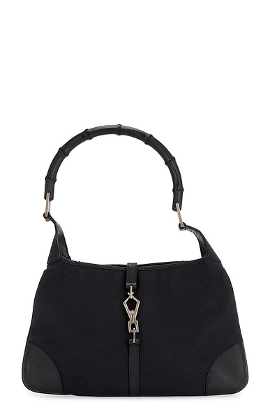 FWRD Renew Gucci Bamboo Jackie Hobo Bag in Black