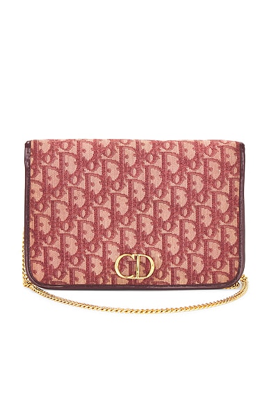FWRD Renew Dior Diorissimo Clutch in Red