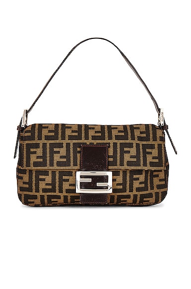 Fendi Zucca Baguette Bag In Brown | ModeSens