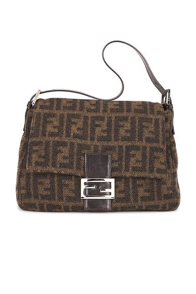 Fendi Zucca Mama Forever Baguette Shoulder Bag