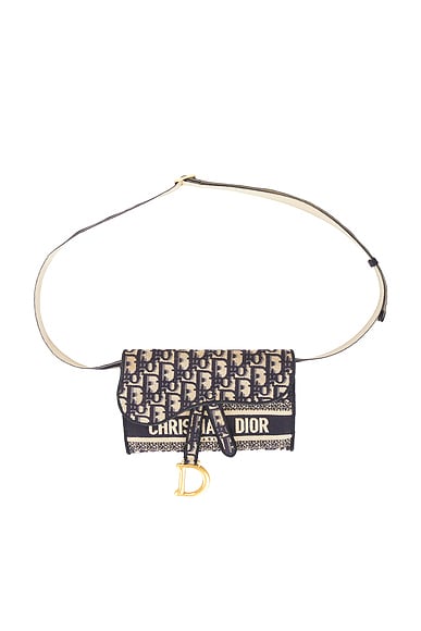 Dior Oblique Slim Saddle Pouch
