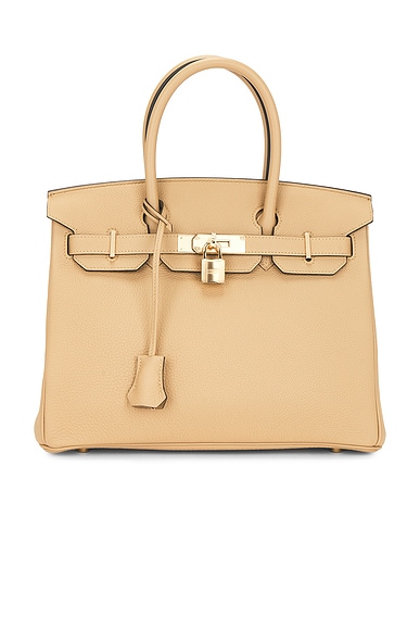 FWRD Renew Hermes Togo Birkin 30 Handbag in Beige Marfa