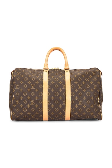 FWRD Renew Louis Vuitton Monogram Keepall 45 Handbag in Brown