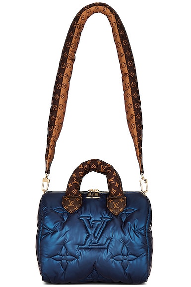 Pre-owned Louis Vuitton Pillow 25 Speedy Bandouliere Bag In Blue