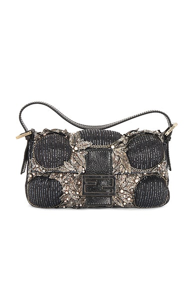 FWRD Renew Fendi Beaded Baguette Shoulder Bag in Multi