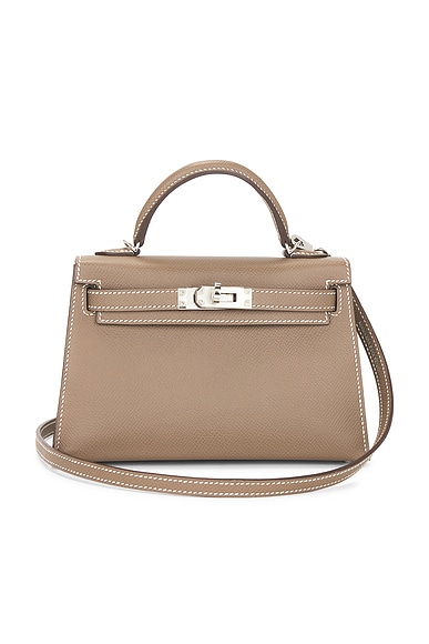 FWRD Renew Hermes Epsom Kelly 20 Handbag in Etoupe