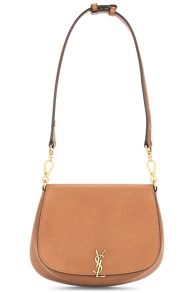 FWRD Renew Saint Laurent Mini Top Handle Bag in Brick