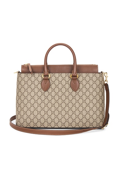 FWRD Renew Gucci Linea A Tote Bag in Beige