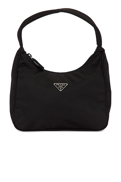 FWRD Renew Prada Tessuto Sport Hobo Bag in Black