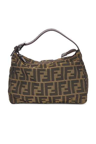 FWRD Renew Fendi Zucca Handbag in Brown