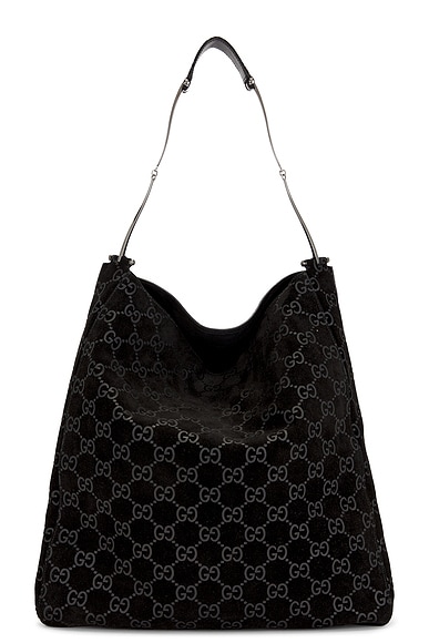 FWRD Renew Gucci Bucket Bag in Black