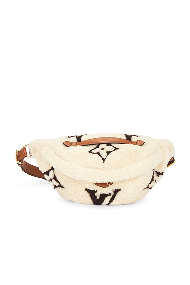 FWRD Renew Louis Vuitton Monogram Teddy Bum Bag in Ivory